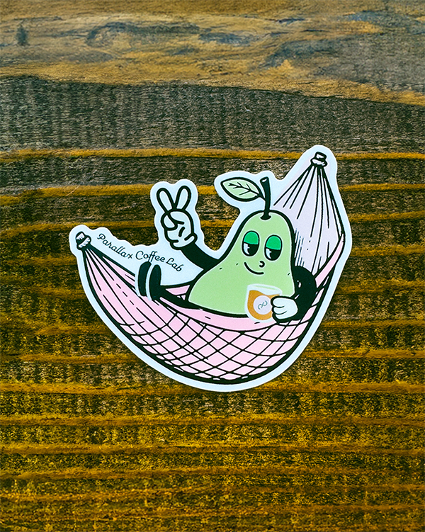 Pear Relaxing - 3inch Vinyl Sticker